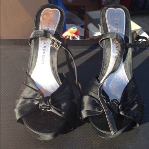 Chinese Laundry Black Satin Stiletto